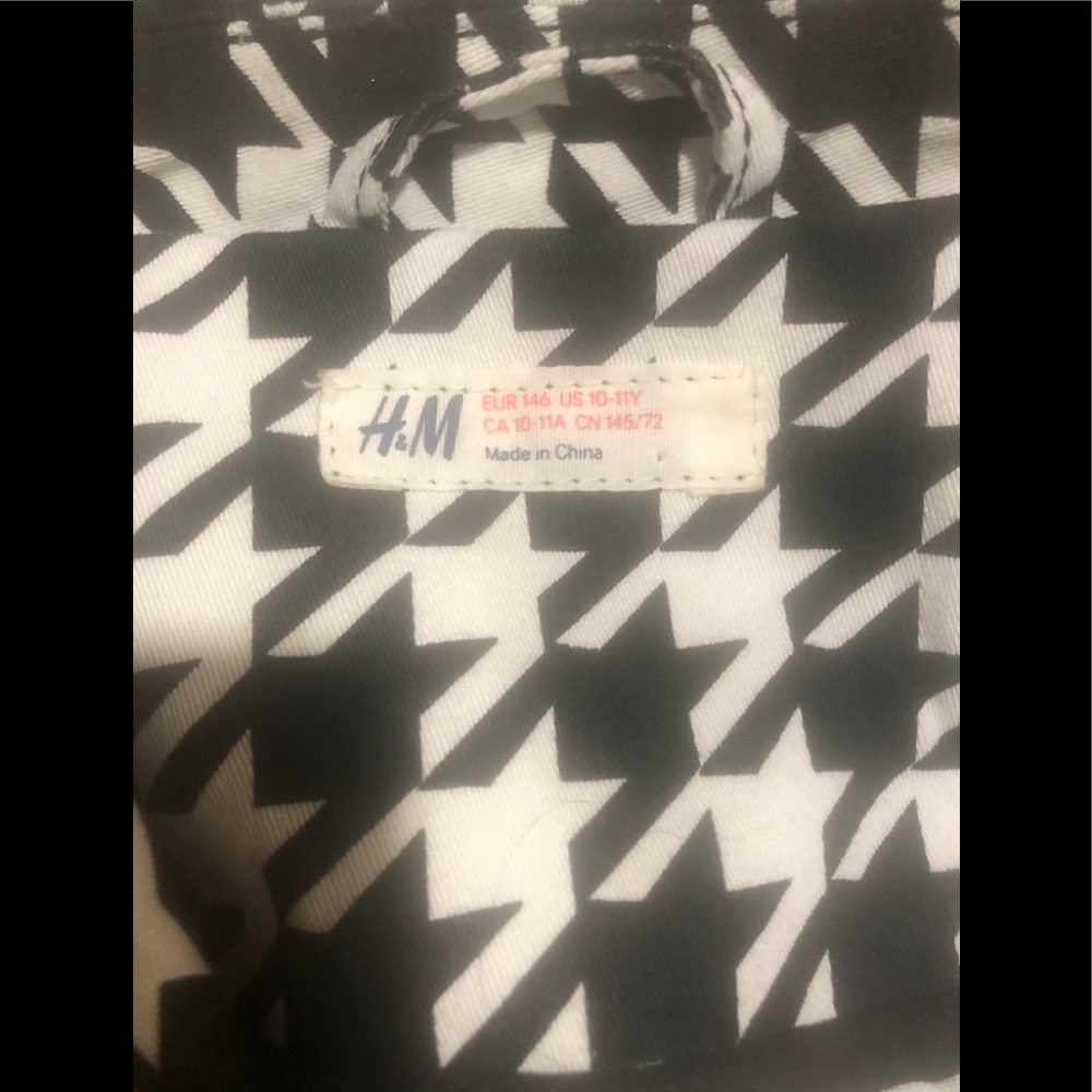 3/$25 H&M houndstooth Double Breasted jacket 10-11 - Picture 7 of 7